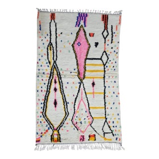 Moroccan Wool Neon Rug - 8.2 X 4.9 Ft For Sale