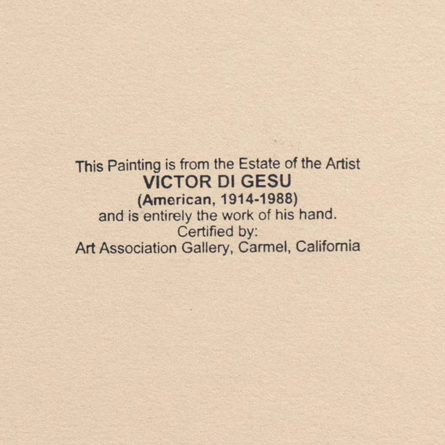 Paper 'Reclining Nude' by Victor Di Gesu, Paris, Louvre, Académie Chaumière Et Etrangères, Los Angeles County Museum of Art, San Francisco Art Association For Sale - Image 7 of 8