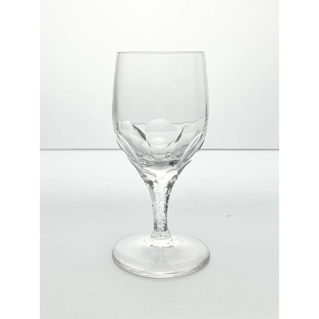 1940s Tiffin-Franciscan “Dewey” Set of 5 Crystal Water or Wine Glasses 6.25” 8oz Good condition. No chips, cracks, or...