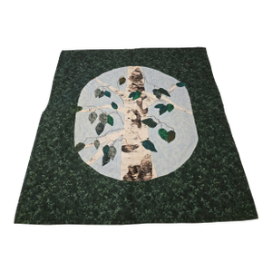 Vintage Handmade Quilt Birch Tree