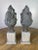 This pair of 19th-century finials features sculptural flame motifs cast in metal, likely zinc, known for its durability...