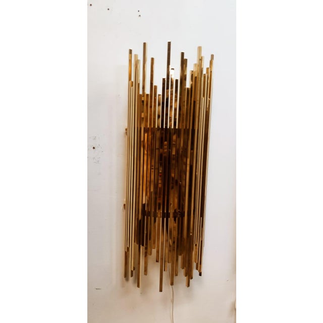 Mid-Century Modern Vintage Wall Light in Brass, 1960s For Sale - Image 3 of 18