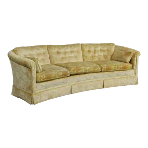 Mid-Century Modern Velvet Concave Front 92" Sofa