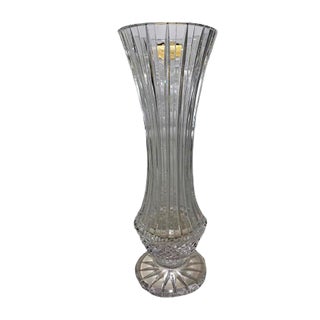 Cut Crystal Vase from Bohemia, 1980s For Sale