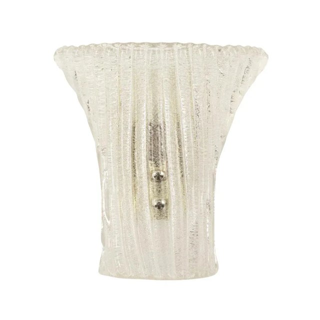 Ribbed Murano Glass Wall Lamp, 1960s For Sale - Image 11 of 11