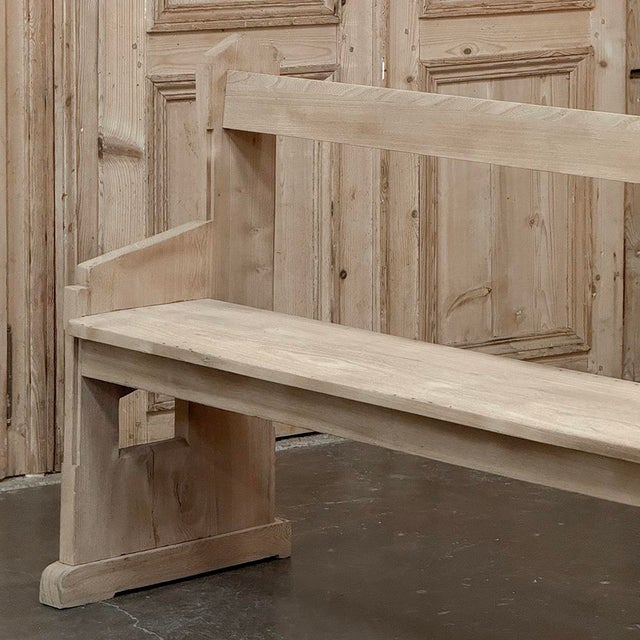 19th Century Gothic Revival Stripped Oak Church Bench For Sale - Image 12 of 18