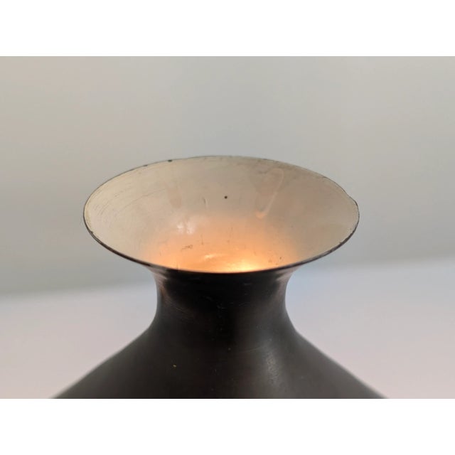 Brass and Wood Wall Sconce with Black Shade, 1950s For Sale - Image 6 of 11