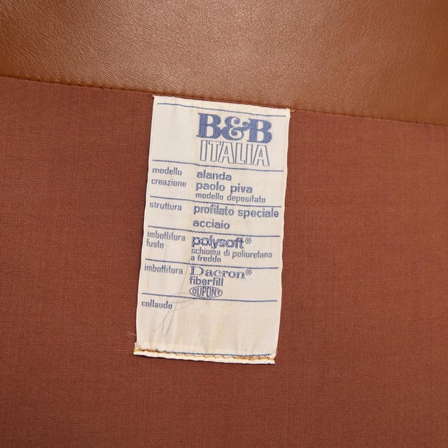 Leather Alanda Stool by Paolo Piva for B&b Italia / C&b Italia For Sale - Image 6 of 11