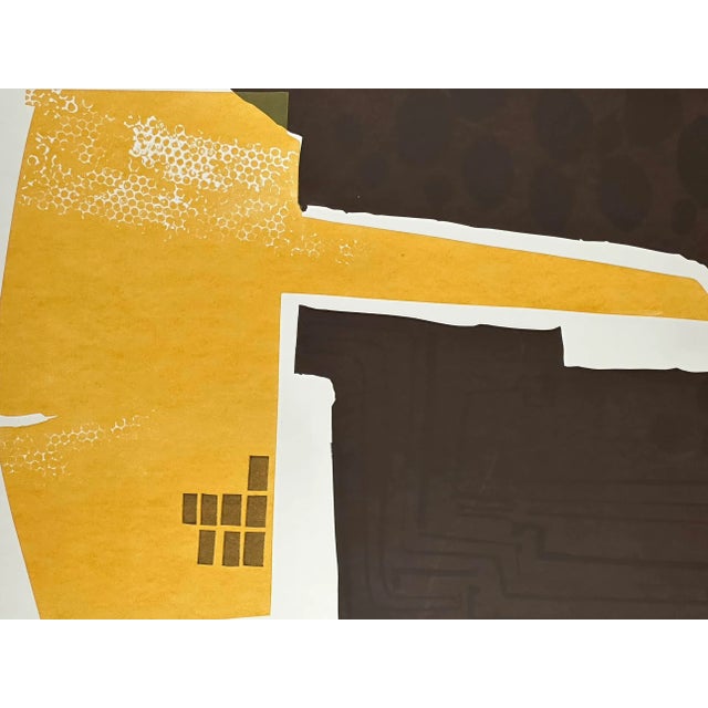 Vintage serigraph in shades of yellow and very dark brown. It is unframed but would look amazing framed and hanging on the...