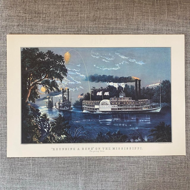 1951 Travelers Currier & Ives Framing Prints – Vintage Americana Art Set - Set of 12 For Sale - Image 4 of 12