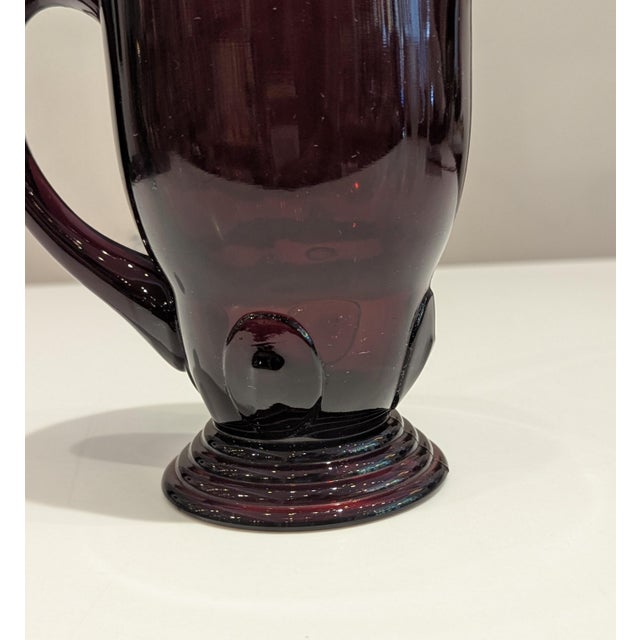 1970s Art Deco Revival Amethyst Glass Cocktail Shaker For Sale - Image 5 of 6