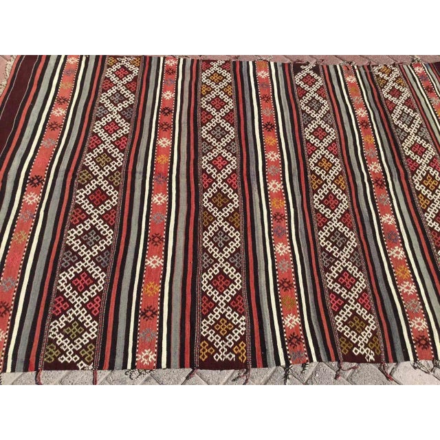 Mid-Century Modern Tribal Kilim Rug - 62" X 92" For Sale - Image 3 of 8