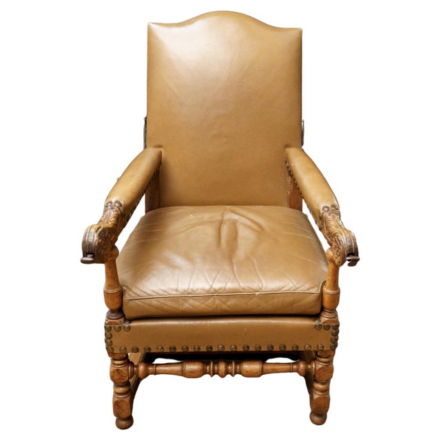 Animal Skin Reclining Chair Louis XIV For Sale - Image 7 of 7