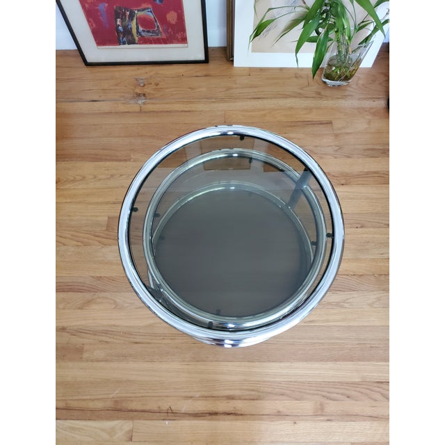 Metal 1970s Vintage Milo Baughman Style Multi Form Cocktail Table For Sale - Image 7 of 8