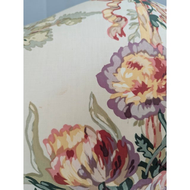 Vintage Grandmillenial Chintz English Rose Wingback Chair For Sale - Image 14 of 16