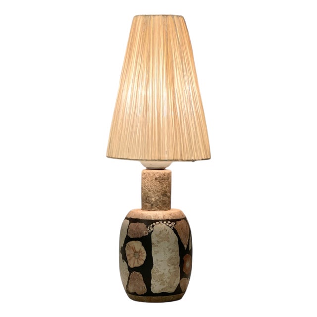 Fossil Stone Lamp by Egon Jakobson, 1970s For Sale