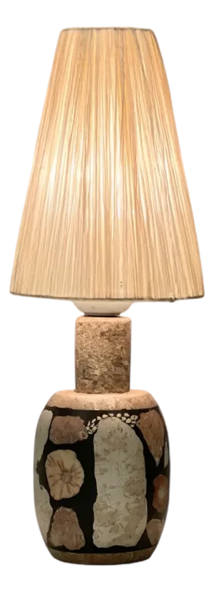 Fossil Stone Lamp by Egon Jakobson, 1970s