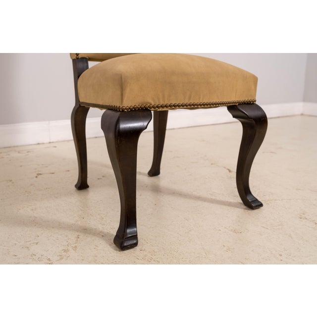 Brown Set of 8 Century Chippendale Style Tall Back Dining Chairs For Sale - Image 8 of 18