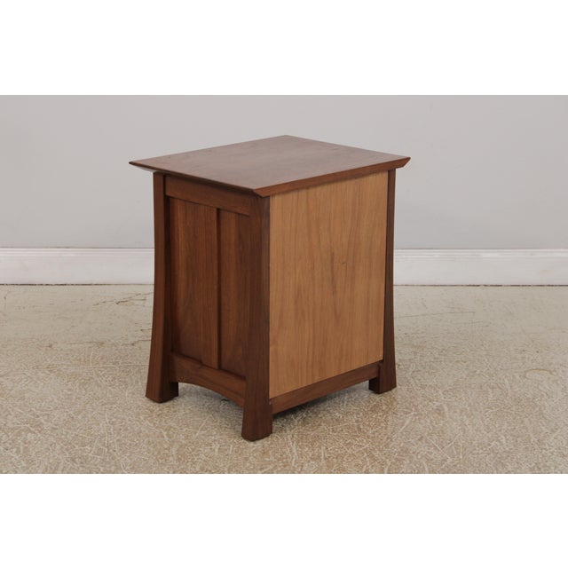 Pair of Studio Crafted Tiger Maple & Walnut Nightstands For Sale - Image 14 of 14