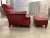American Art Deco Club Chair & Ottoman in Red Naugahyde - a Pair For Sale In Denver - Image 6 of 13