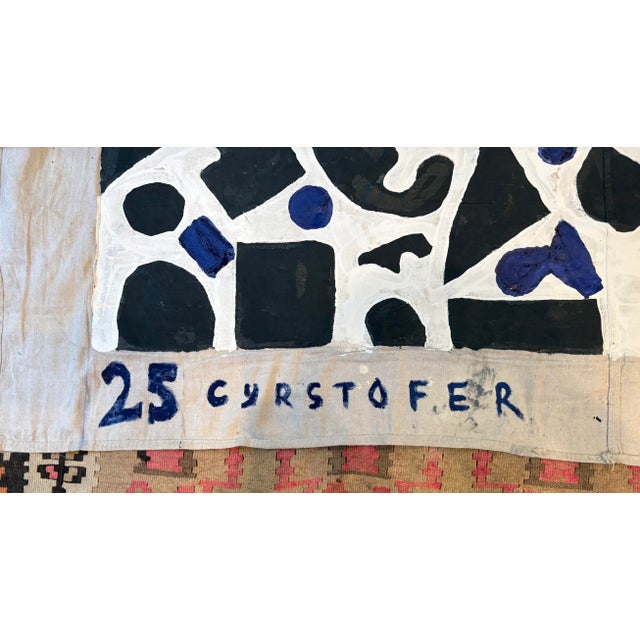 Large Contemporary Black & White Abstract Painting by Christopher Shoemaker 8 Ft. X 6 Ft. For Sale - Image 6 of 9
