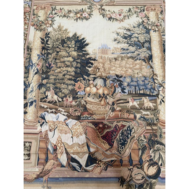 Circa 2000s Vintage French Style Tapestry - 5'8" × 5'0" For Sale In Los Angeles - Image 6 of 8