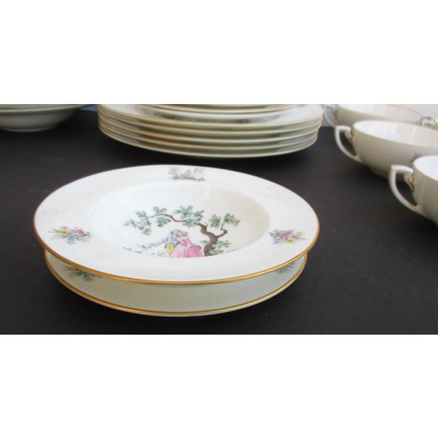 Royal Worcester Watteau Pattern Service Plates - a Group of 22 For Sale In New York - Image 6 of 9