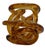 Contemporary Vintage Amber Infinity Knot Glass Sculpture For Sale - Image 3 of 8