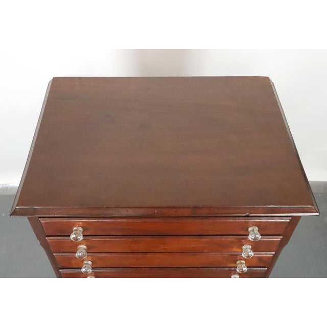 Antique Walnut Ten Drawer Optometrist's Cabinet For Sale - Image 10 of 14