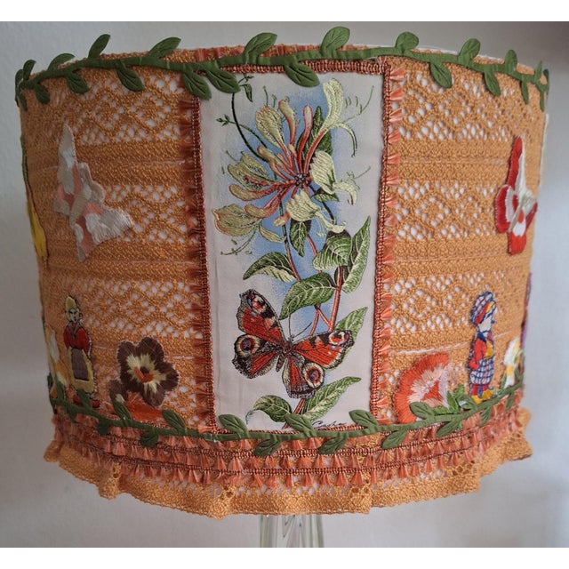 Vintage Table Lamp with Green-Backed Crystal Glass Base from Val St Lambert, 1970s For Sale - Image 9 of 13