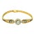 1970s Italian 14k Gold Diamond Flexible Bangle Bracelet For Sale