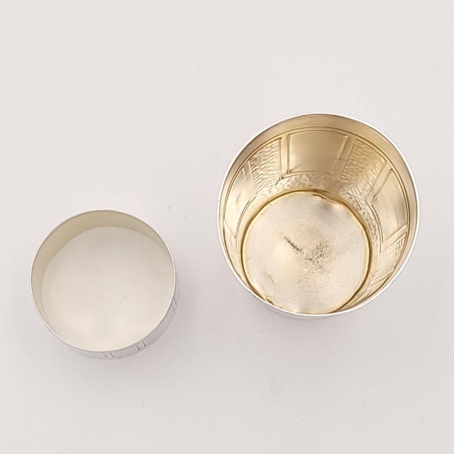 Silver Sterling Baby Cup and Napkin Ring, France Circa 1930 For Sale - Image 8 of 8