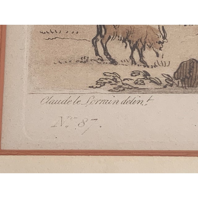 1775 Richard Earlom After Claude Lorrain “Liber Veritatis” No. 87 Engraving For Sale - Image 6 of 11