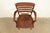 1920s Antique Arts & Crafts Carved Walnut Banker's Chair, Circa 1920s For Sale - Image 5 of 12