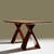 This handcrafted modern dining table is defined by its sculptural X-form base and clean, minimalist top. The top features...