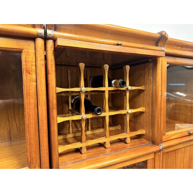 Brown Wine Rack for Bookshelf from Globe Wernicke For Sale - Image 8 of 8