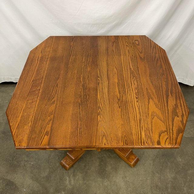Late 20th Century Late 20th Century A-America Shin Lee Solid Wood Dining Table With One Leaf For Sale - Image 5 of 7