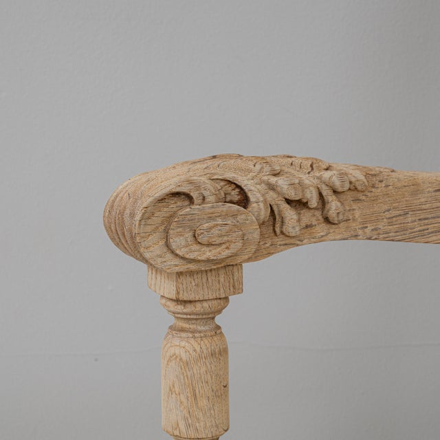 Early 20th Century 1900s French Oak Armchairs With Upholstered Cushions - A Pair For Sale - Image 5 of 18