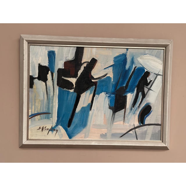 Sven H. Engberg, Abstract Composition, 1950s, Oil on Panel, Framed For Sale - Image 8 of 18