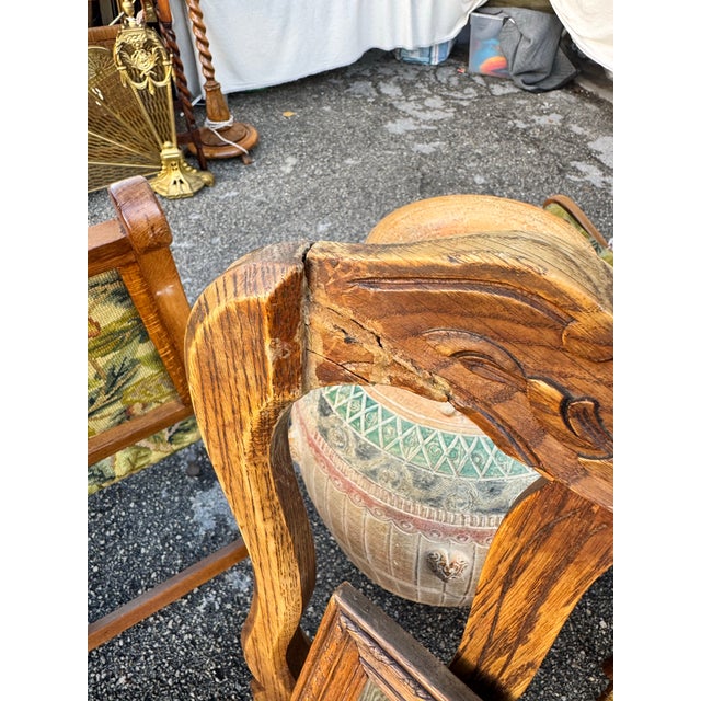 Vintage Country French Louis XV Style Rush Seat Dining Chairs — Set of 5 For Sale - Image 12 of 12