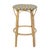Spritely Home Accent Furniture Ballito 30 in. Seat Height Oval Rattan Bar Stool with Footrest, French White, Yellow & Brown For Sale - Image 4 of 8