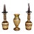 Late 20th Century Bohemian Glass Decanter and Vase Set With Horse-Drawn Carriage Scenes, Set of 3 For Sale