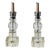 Art Deco Chrome Cut Glass Small Scale Table Lamps Vintage-a Pair For Sale