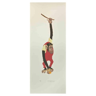 Alberto Mastroianni, Monkey, Lithograph, 1970s For Sale