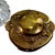 Transparent Early 20th Century Art Nouveau Cut Crystal & Gilt Copper Dresser Jars, Pair For Sale - Image 8 of 12