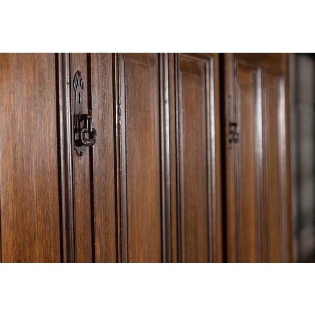Large 19th Century English Oak Housekeepers Cupboard, 1895 For Sale - Image 11 of 18