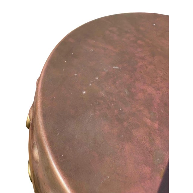Metal Mid 20th Century Asian Copper and Brass Garden Stool For Sale - Image 7 of 7