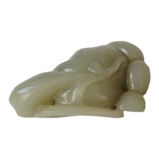 Chinese Celadon Jade Lotus Pod Carving For Sale