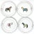 Contemporary The Mane Lion Hand Painted Salad Plates - the Devon Collection- Set of 4 For Sale - Image 4 of 6