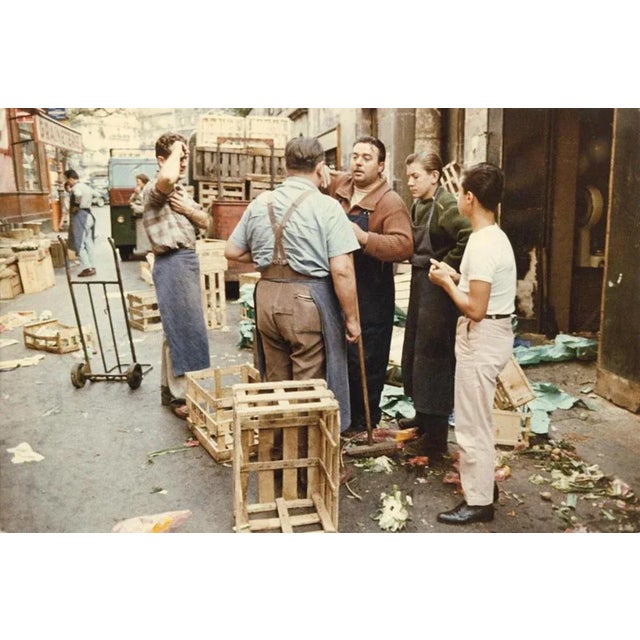 Paris Street Market from the Paris In Colour Series 1956-61 By Peter Cornelius 20 x 30 inches / 50 x 76 cm paper size...